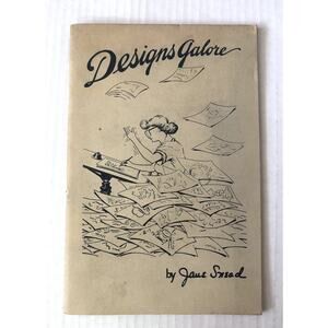 Vintage 1959 Designs Galore Book Jane Snead People Floral Crafts Illustrations